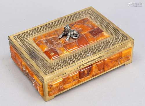 Amber casket/cigar box, 1st ha