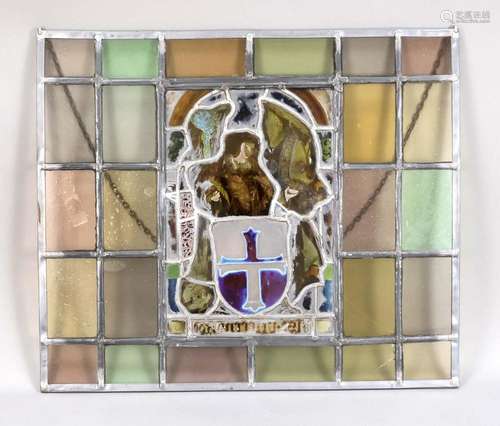 Leaded glass with stained glas