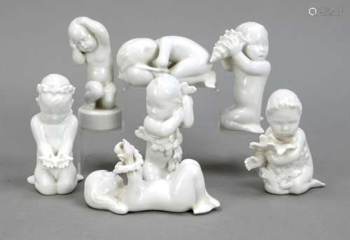 Seven figures of children, Bin