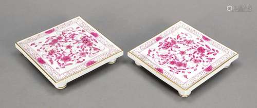 Pair of coasters, Meissen, 2nd