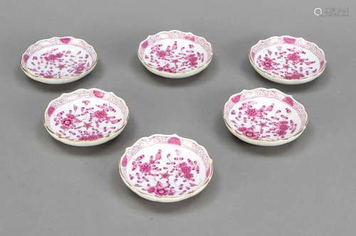 Six small bowls, Meissen, mark