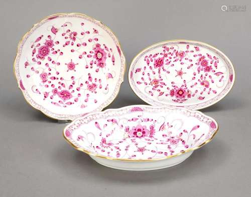 mixed lot Meissen, 3-piece set