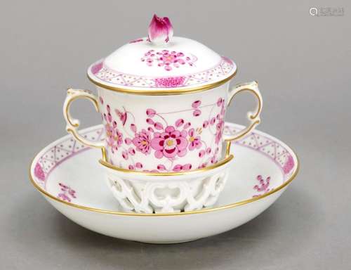 Trembleuse with lid, Meissen,