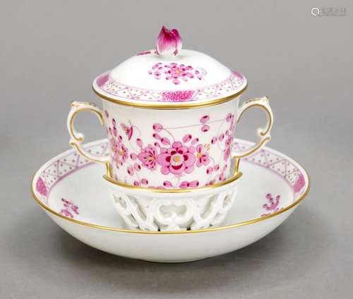 Trembleuse with lid, Meissen,