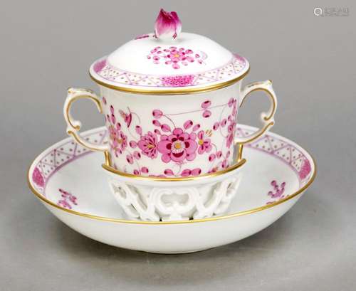 Trembleuse with lid, Meissen,