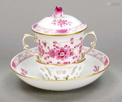 Trembleuse with lid, Meissen,