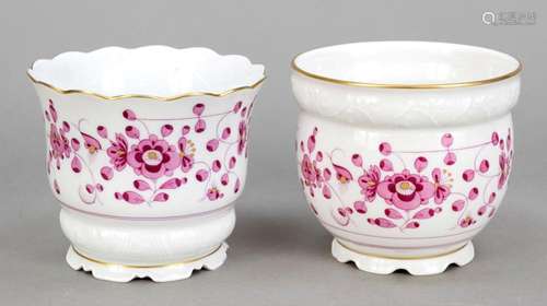 Two small cachepots, Meissen,