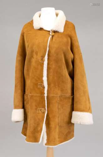 Ladies suede jacket with fur l
