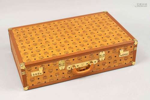 MCM, large travel case, cognac