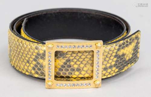 Versace, belt, dyed python lea