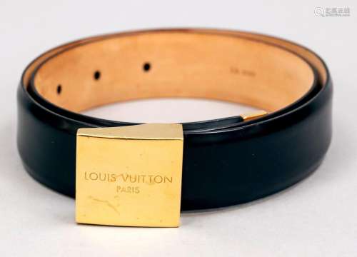 Louis Vuitton, belt, black smo