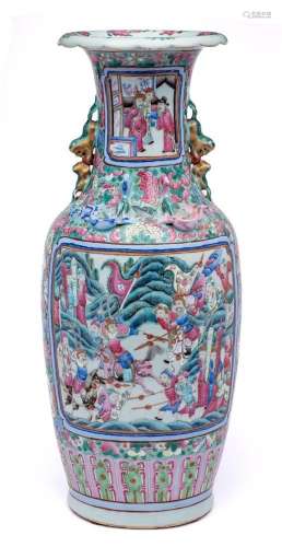 A large Chinese famille rose vase for the Straits market: th...