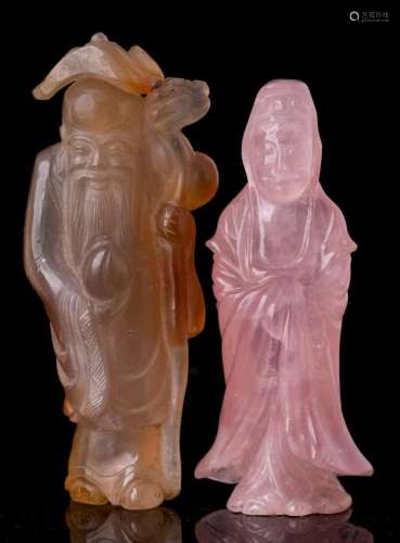 A Chinese carved agate snuff bottle and stopper in the form ...