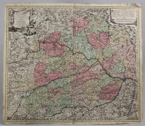 Bayern, Matthias Seutter (1678-1757), Historische Karte ...