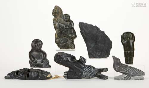 Grp: 7 Inuit Stone Carvings