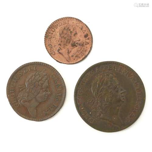 Grp: 3 William Woods Rosa Americana Two Pence Farthing Half ...