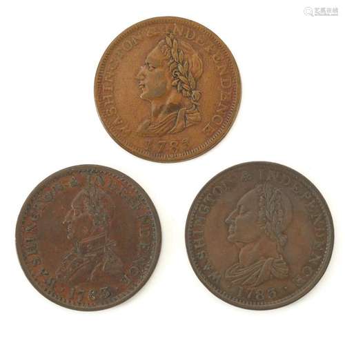 Grp: 3 Washington 1783 Cent Coins