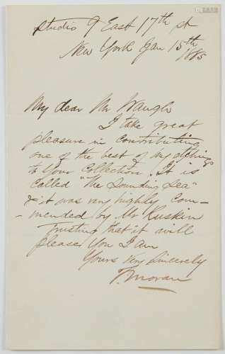 Thomas Moran Signed Letter Autograph