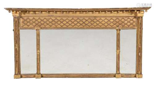 A Regency giltwood overmantel mirror