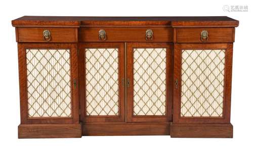 A Regency mahogany side cabinet