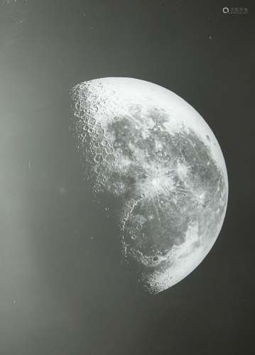 Early Glass Plate Positive Moon Photograph at Lick Observato...