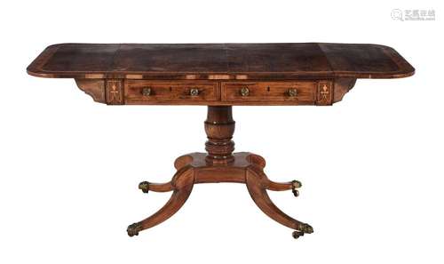 Y A Regency rosewood and inlaid sofa table