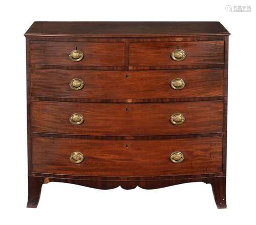 A Regency mahogany bowfront chest of drawers