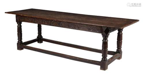 An oak refectory table