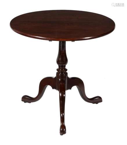 A George III mahogany tripod table