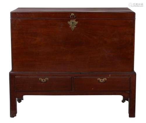 A George II mahogany mule chest