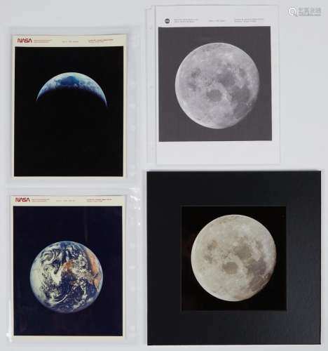 Grp: 3 NASA Photographs - Apollo 17 & 11 Blue Marble, Cr...