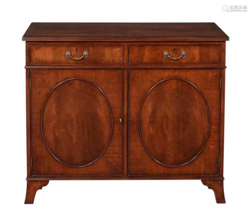 A pair of mahogany side cabinets in George III style
