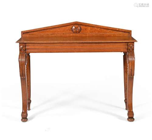 A William IV oak console table