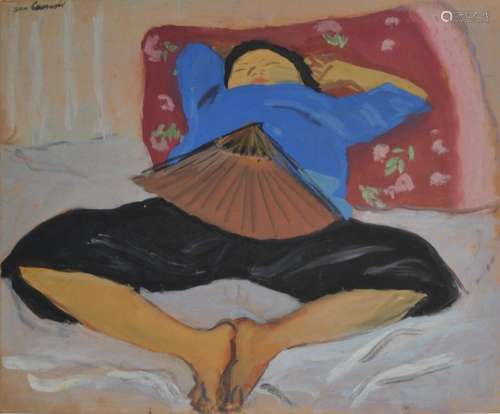 Jean LAUNOIS (1898-1942)
Indochine, jeune femme endormie à l...