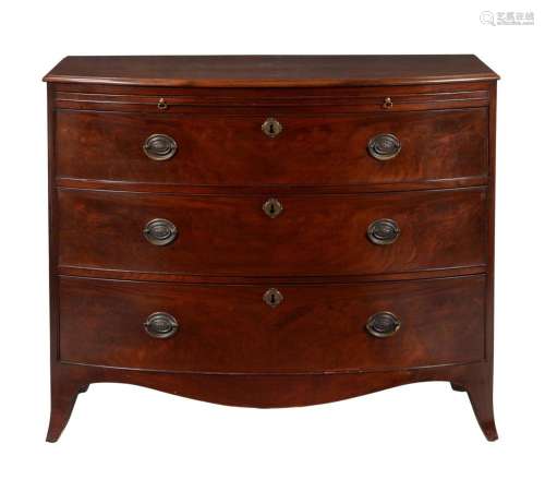 A late George III mahogany chest of drawers