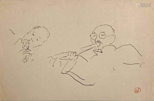 Jean LAUNOIS (1898-1942)
Les musiciens asiatiques
Encre avec...