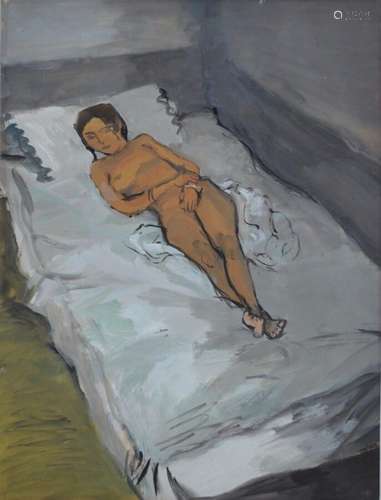 Jean LAUNOIS (1898-1942)
Jeune asiatique nue étendue
Gouache...