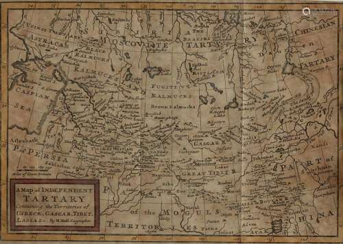 Moll Map of Independent Tartary China ca. 1717