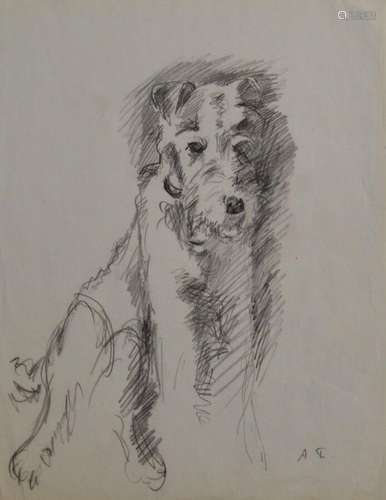 André FRAYE (1888-1963)
Chien assis
Dessin monogrammé en bas...