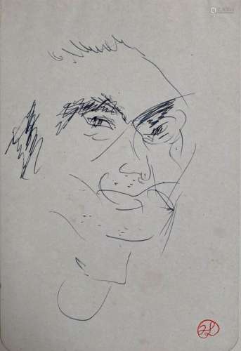 Jean LAUNOIS (1898-1942)
Portrait d'homme
Encre avec cac...