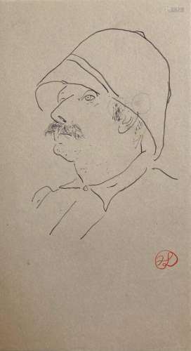 Jean LAUNOIS (1898-1942)
Portrait d'homme au chapeau
Enc...