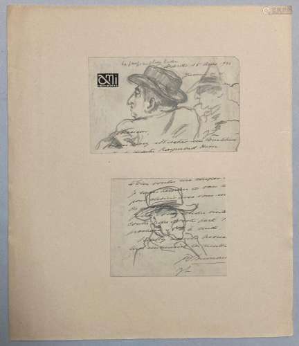 Jean LAUNOIS (1898-1942)
Etudes de personnages
Deux dessins ...