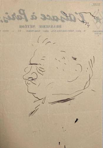 Jean LAUNOIS (1898-1942)
Etude de visage
Encre sur papier à ...