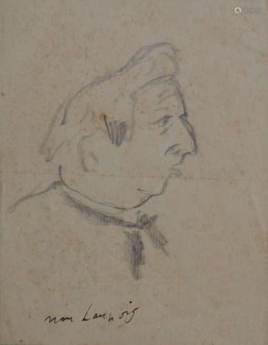 Jean LAUNOIS (1898-1942)
Autoportrait
Dessin signé en bas à ...