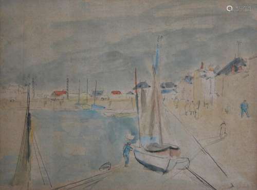 Jean LAUNOIS (1898-1942)
Le port
Encre et aquarelle signée e...