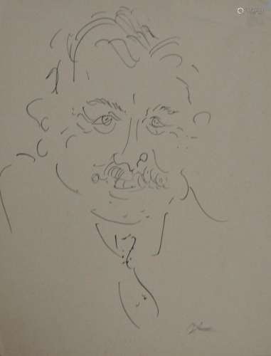 Jean LAUNOIS (1898-1942)
Portrait d'homme
Encre monogram...