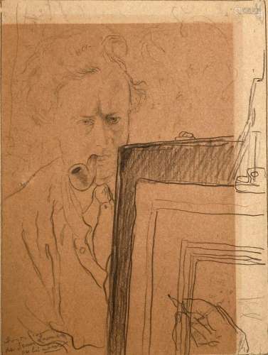 Jean LAUNOIS (1898-1942)
Autoportrait au tableau
Dessin sign...