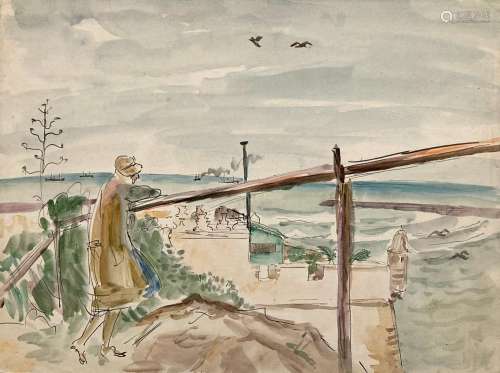 attribué à Jean LAUNOIS (1898-1942)
Promenade devant la mer
...
