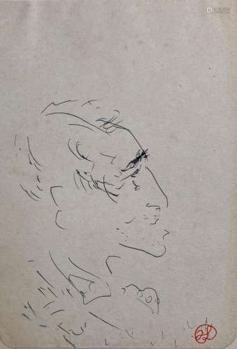 Jean LAUNOIS (1898-1942)
Etude d'homme
Encre avec cachet...