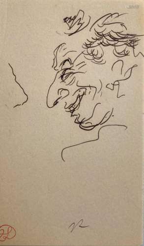 Jean LAUNOIS (1898-1942)
Visage d'homme
Encre monogrammé...